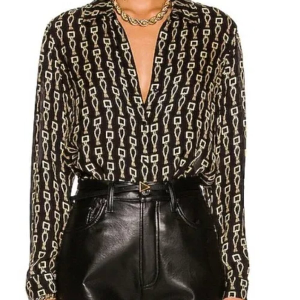 L'Agence Nina Keyring Silk Blouse